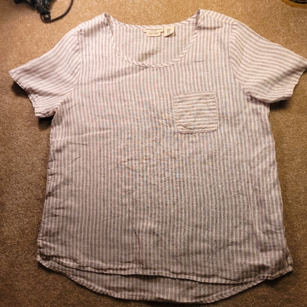 Blouse Christian Siriano Linen Medium